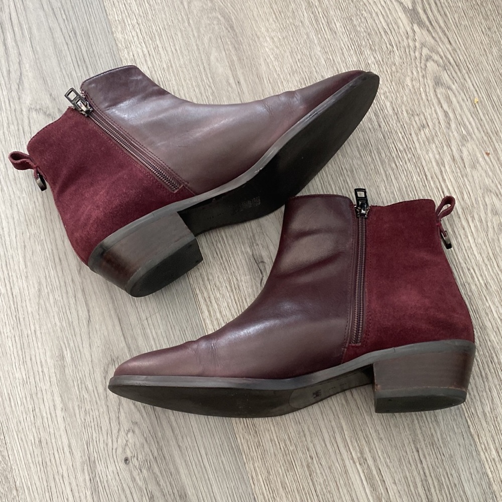 Coach Carmen Leather/Suede Ankle Booties - Picture 10 of 12